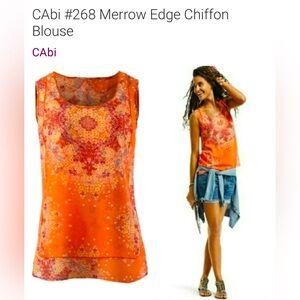 CAbi Merrow Edge Chiffon Blouse